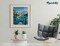 Figured'Art Paint by Numbers Kit for Adults Boat on the Mountain Lake 16"x20" - Craft Art Painting Rolled Canvas with DIY wooden frame
